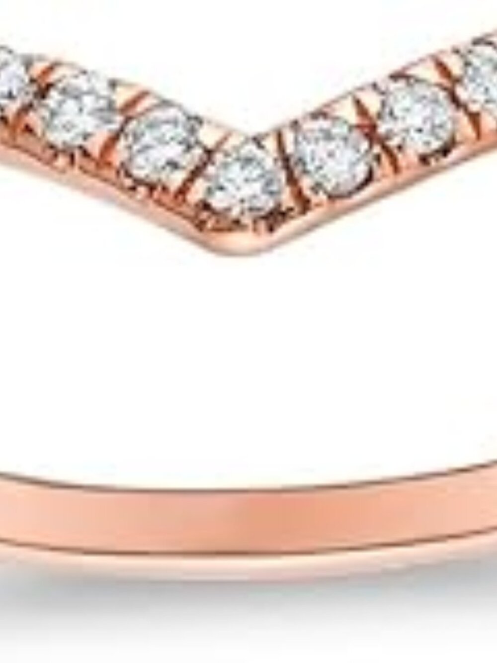 10kt Solid Rose Gold Brilliance Fine jewelry band 1mm  diamonds  new